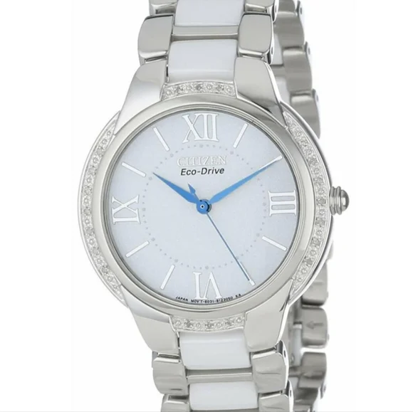 Citizen Eco-Drive Water Resist Ciena Ceramic Diamond Ladies Watch Citizen® Eco-Drive® Regent Womens Diamond-Accent Mother-of  main image 4